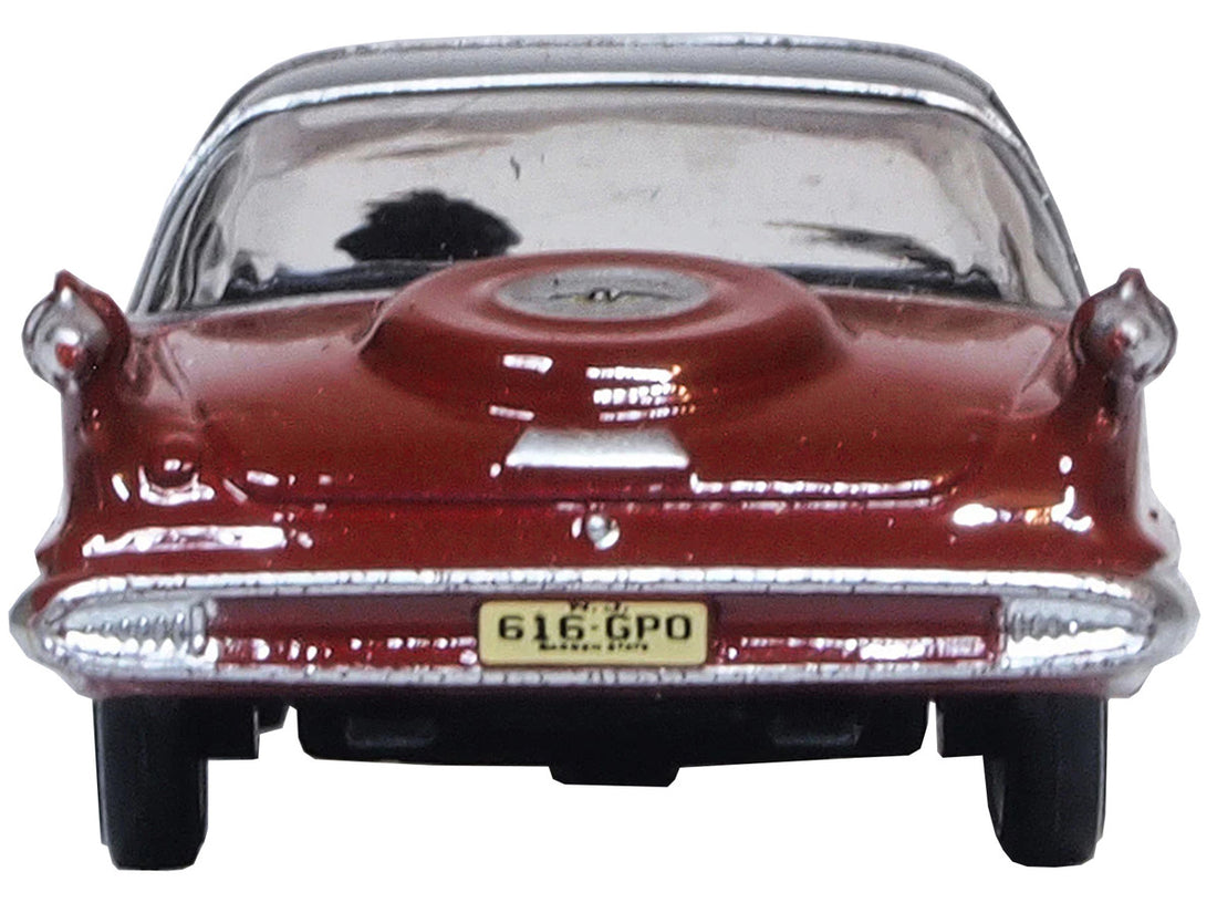 1959 Chrysler Imperial Crown 2 Door Hardtop Radiant Red with Black Top 1/87 (HO) Scale Diecast Model Car by Oxford Diecast-3