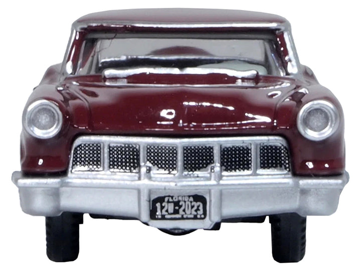 1956 Lincoln Continental Mark II Dark Red 1/87 (HO) Scale Diecast Model Car by Oxford Diecast-1