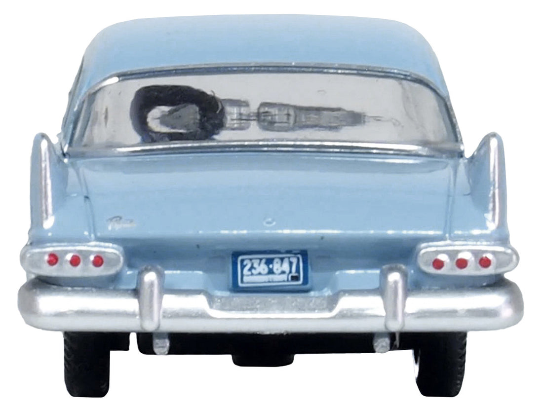 1959 Plymouth Savoy Sedan Powder Blue 1/87 (HO) Scale Diecast Model Car by Oxford Diecast-2