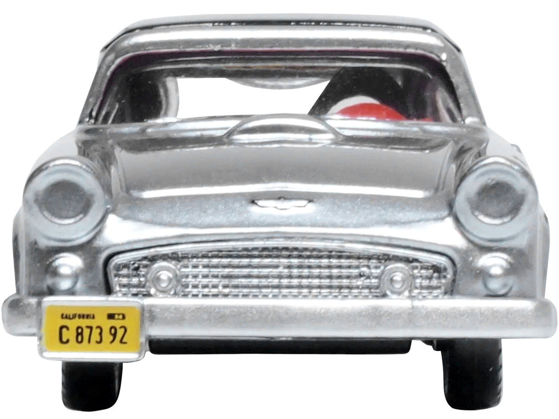 1956 Ford Thunderbird Gray Metallic with Raven Black Top 1/87 (HO) Scale Diecast Model Car by Oxford Diecast-2