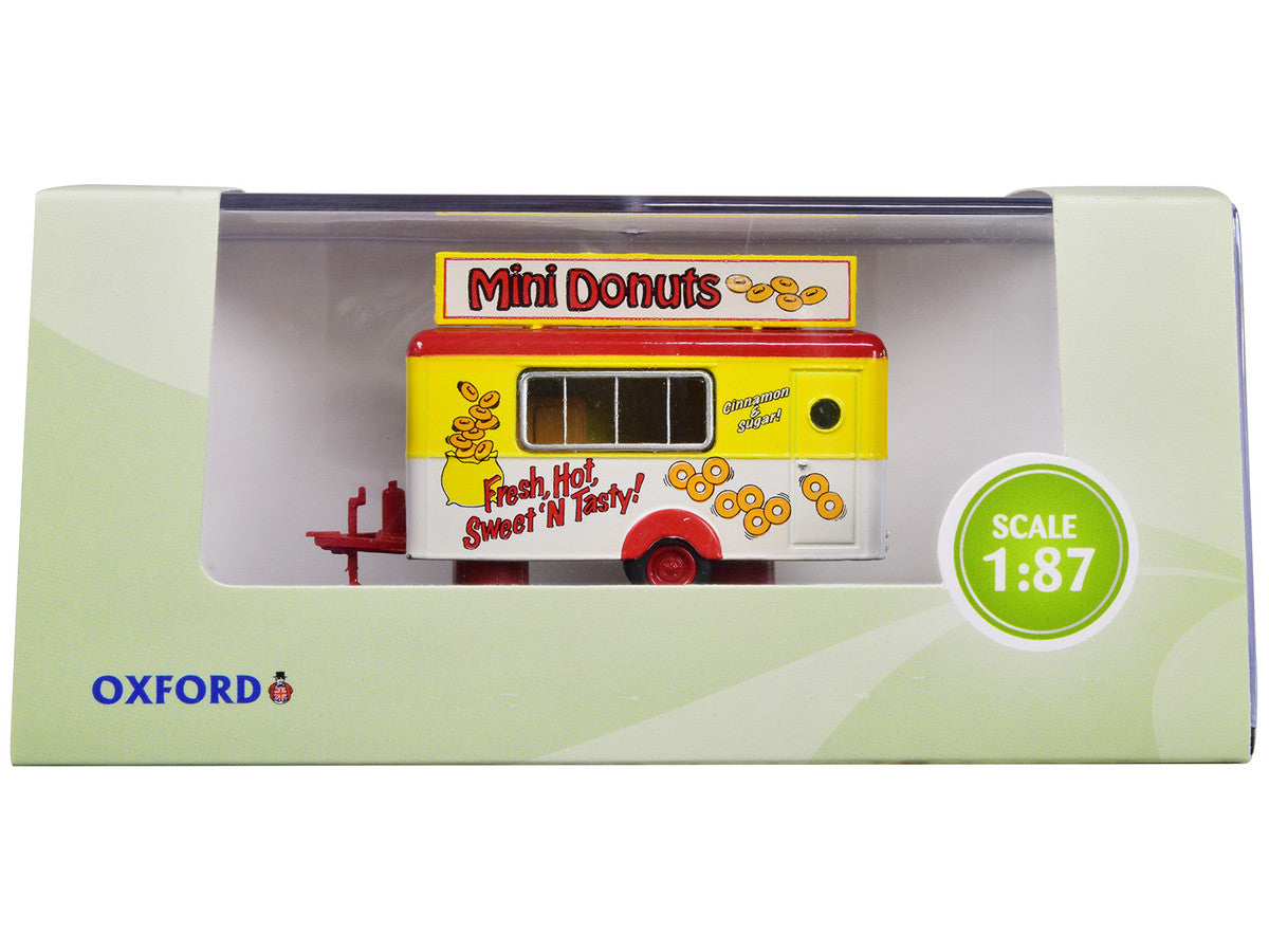 Oxford Diecast Mini Donuts mobile food trailer 1:87 HO scale diecast model
