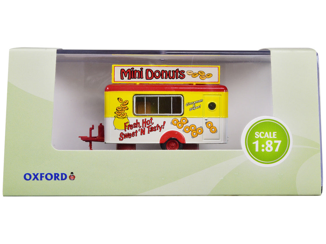 Oxford Diecast Mini Donuts mobile food trailer 1:87 HO scale diecast model