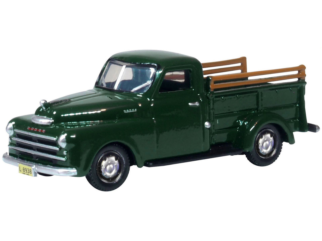 1948 Dodge B-1B Pickup Truck Dark Green 1/87 (HO) Scale Diecast Model Car by Oxford Diecast-0