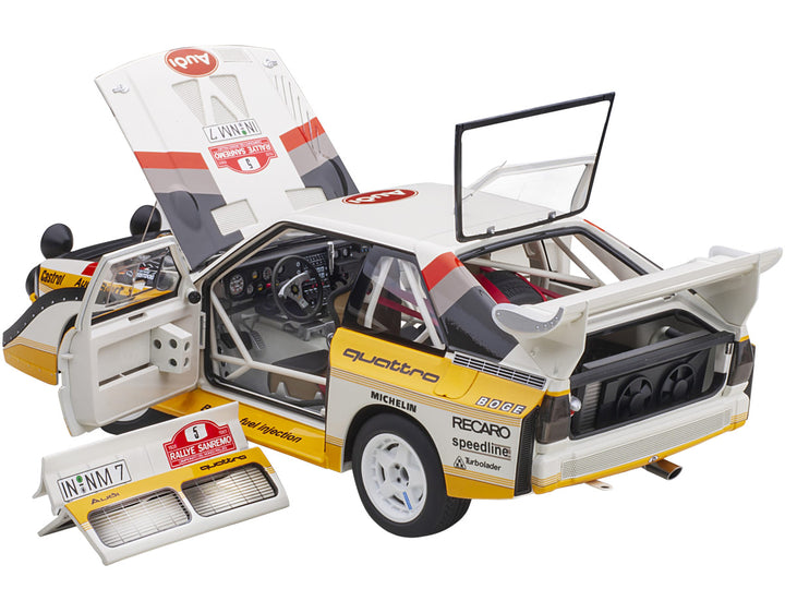 Audi Quattro S1 #5 W. Roehrl - Ch. Geistdoerfer Winner Rally San Remo (1985) 1/18 Model Car by Autoart-1