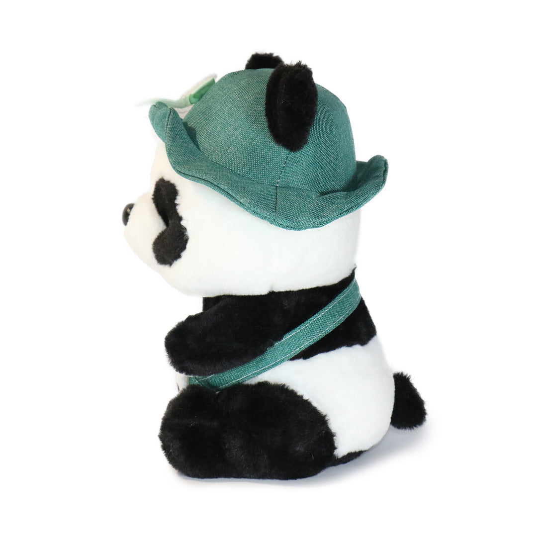 10-Inch Black and White Daisy Panda with Green Hat 3
