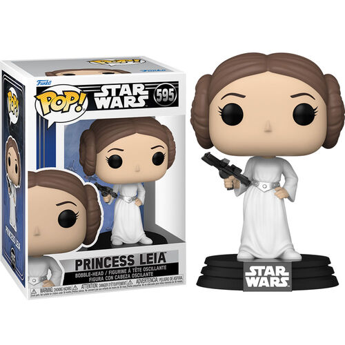 Princess Leia Funko Pop Star Wars New Classics bobblehead in white outfit with display box