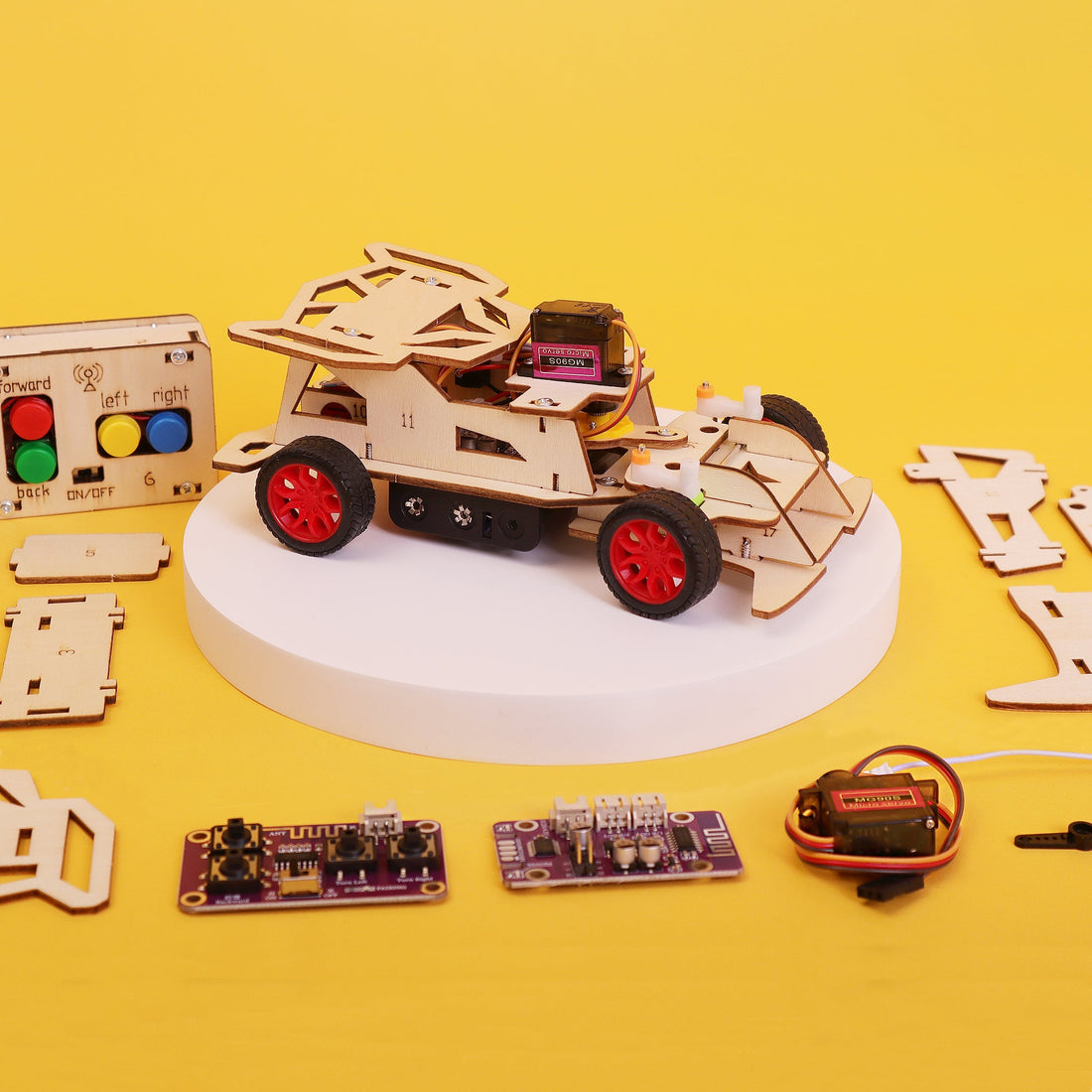 Remote-Controlled Steering Car DIY Kit, Educational STEM Toy 11