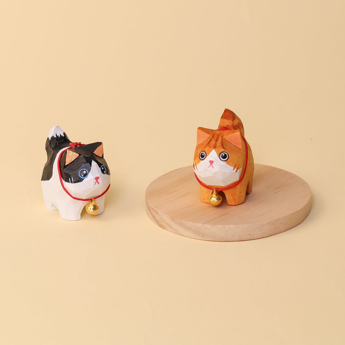 Hand-Carved Wooden Cats, Personalized Gift for Cat Lovers 7