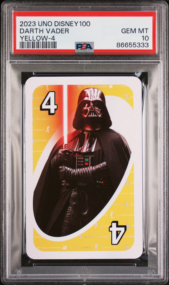 2023 UNO DISNEY 100 DARTH VADER YELLOW 4 PSA 10
