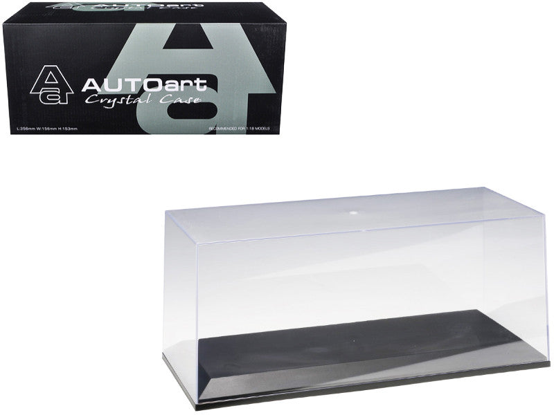Collectible Display Show Case for 1/18-1/24 Scale Model Cars with Black Plastic Base by Autoart-0