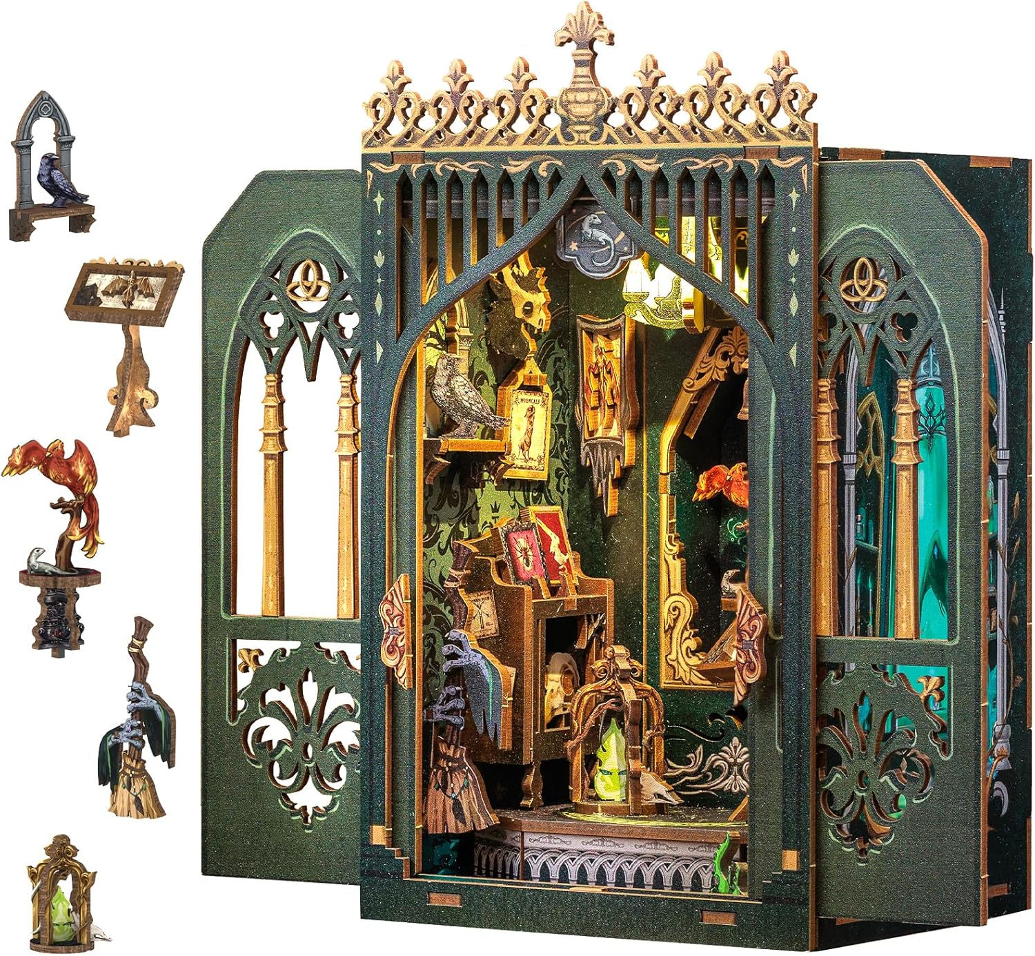 Book Nook Wizardi Miniature - The Darkness Herbarium Roombox Kit-0