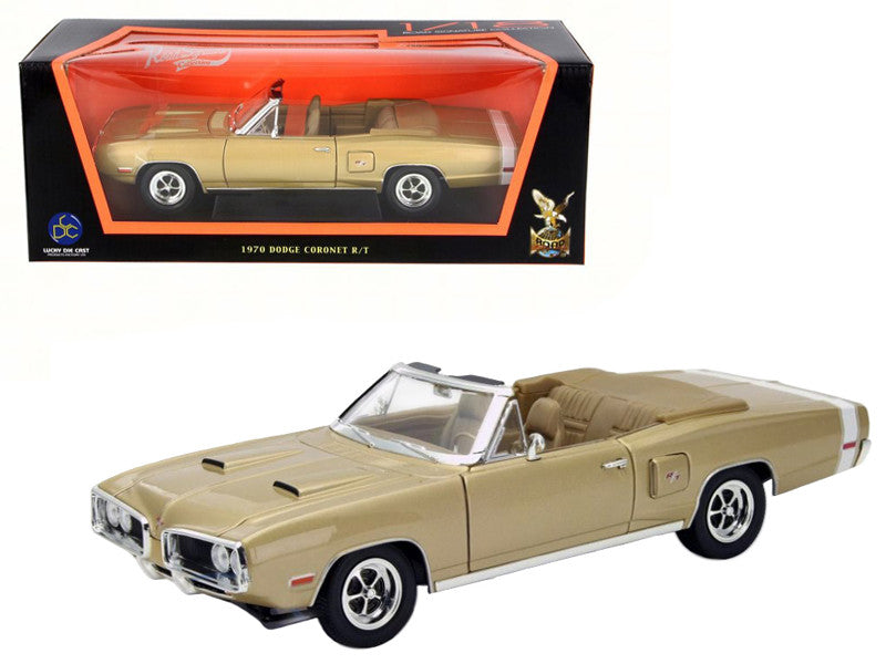 1970 Dodge Coronet R/T Gold 1/18 Diecast Model Car by Road Signature-0