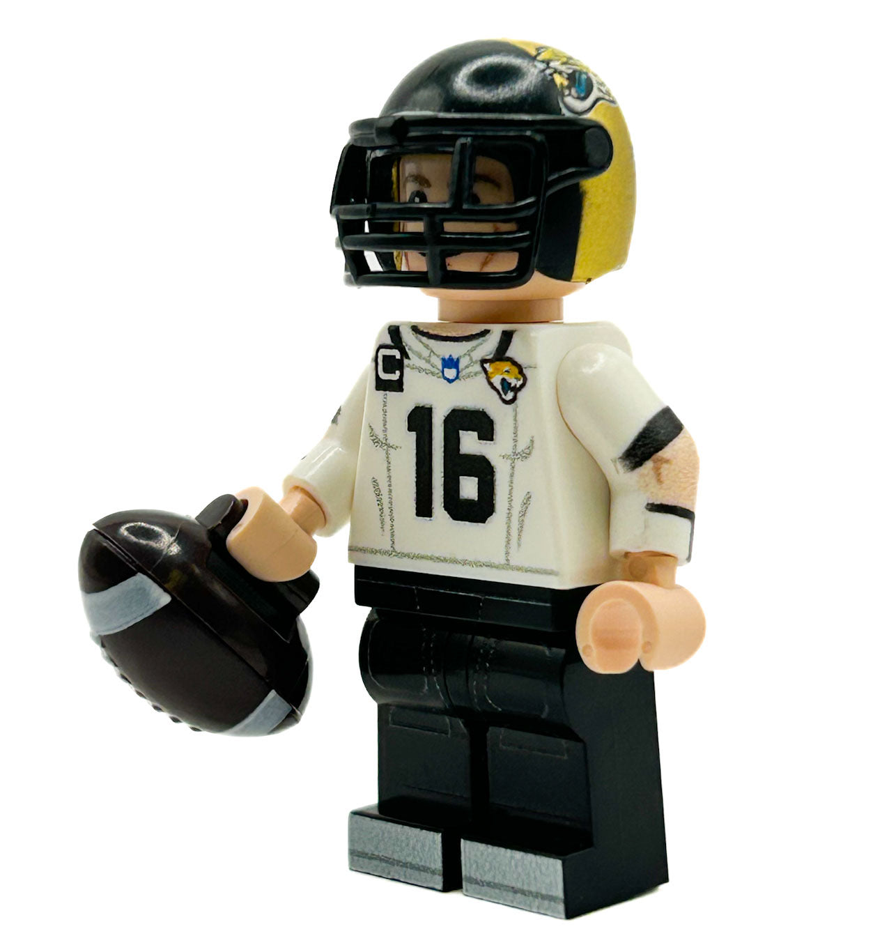 Jax Football Player #16 Minifig made using LEGO parts - B3 Customs