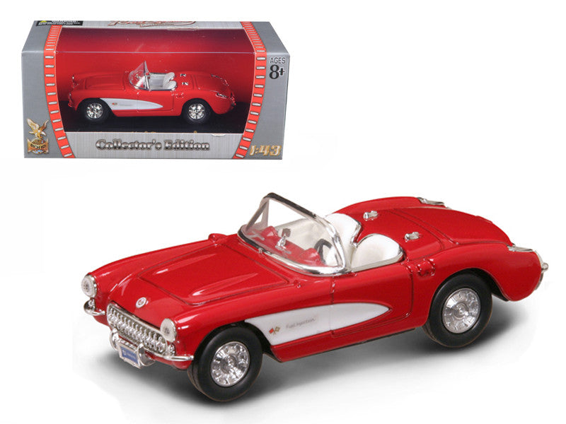 1957 Chevrolet Corvette Convertible Red 1/43 Diecast Model Car by Road Signature-0