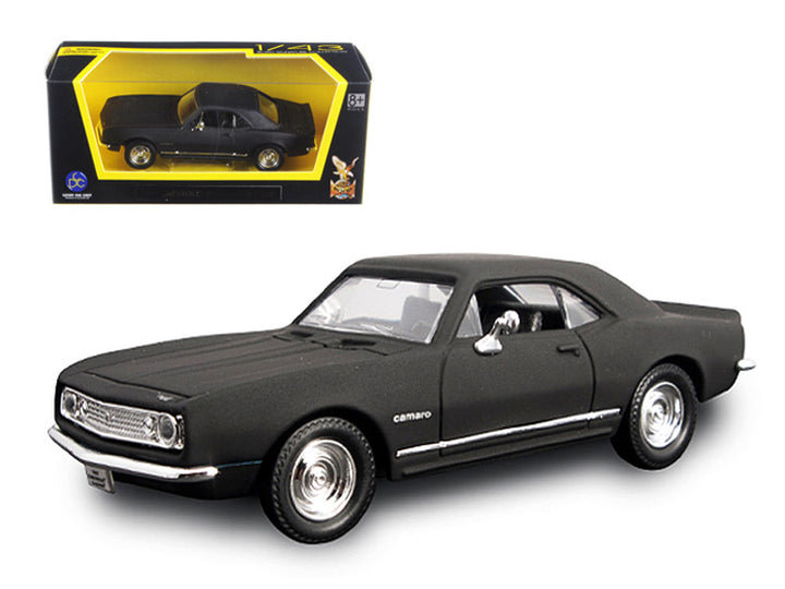 1967 Chevrolet Camaro Z28 Matt Black 1/43 Diecast Model Car by Road Signature-0