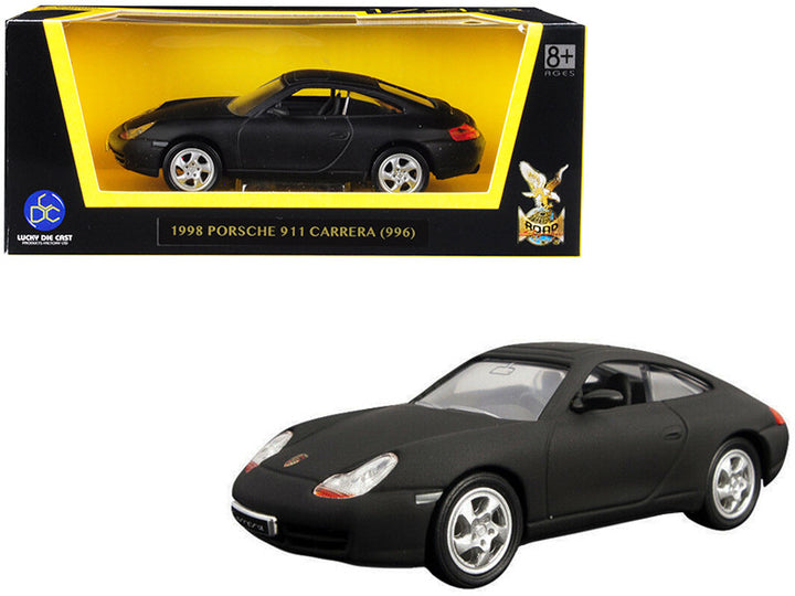 1998 Porsche 911 (996) Carrera Matt Black 1/43 Diecast Model Car by Road Signature-0
