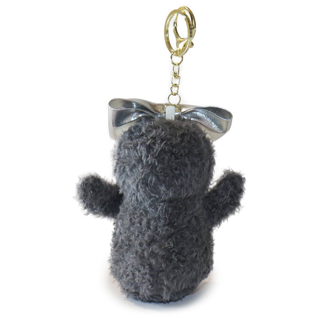 Fritter Penguin white Black Bow and Heart Charm 4-inch  4