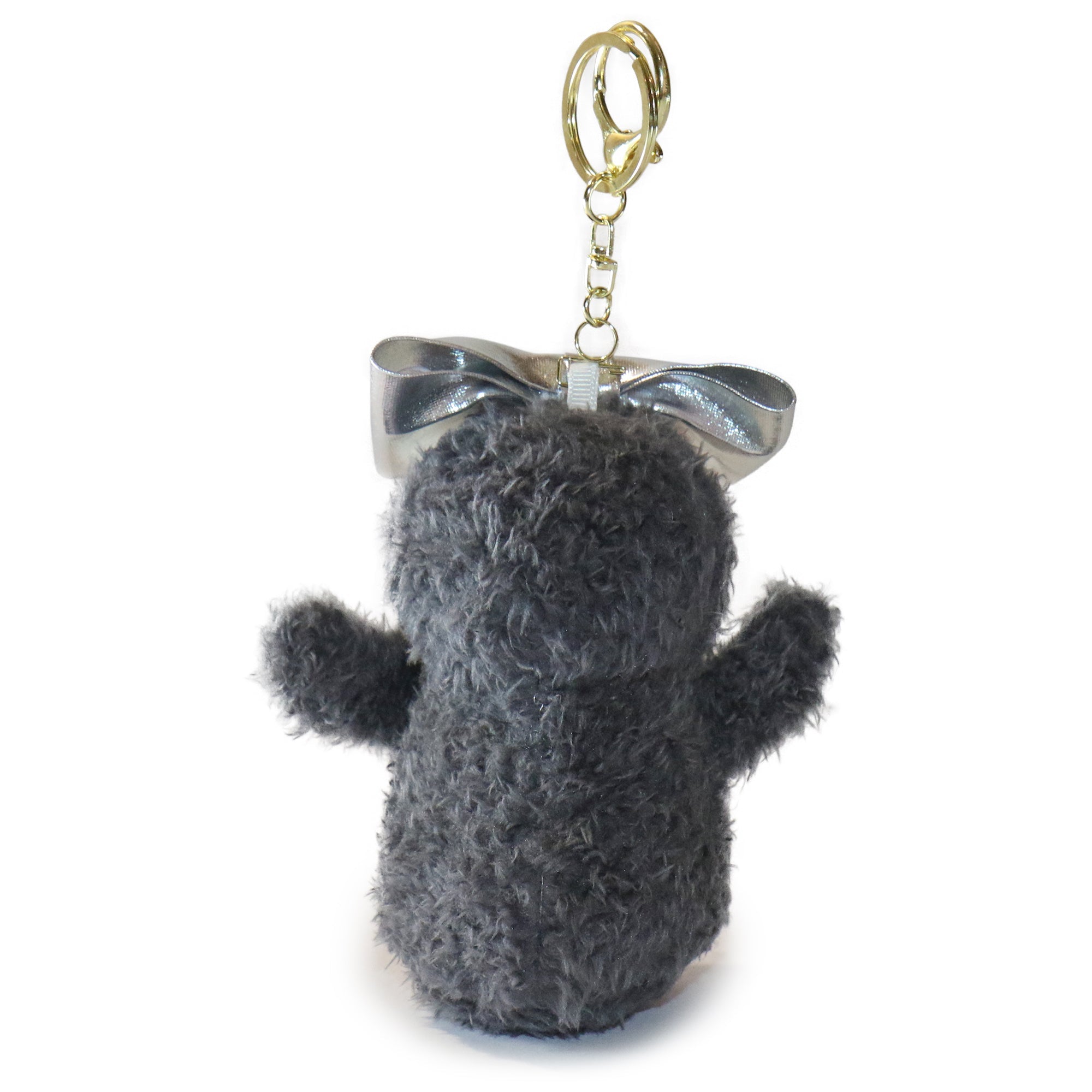 Fritter Penguin white Black Bow and Heart Charm 4-inch  2