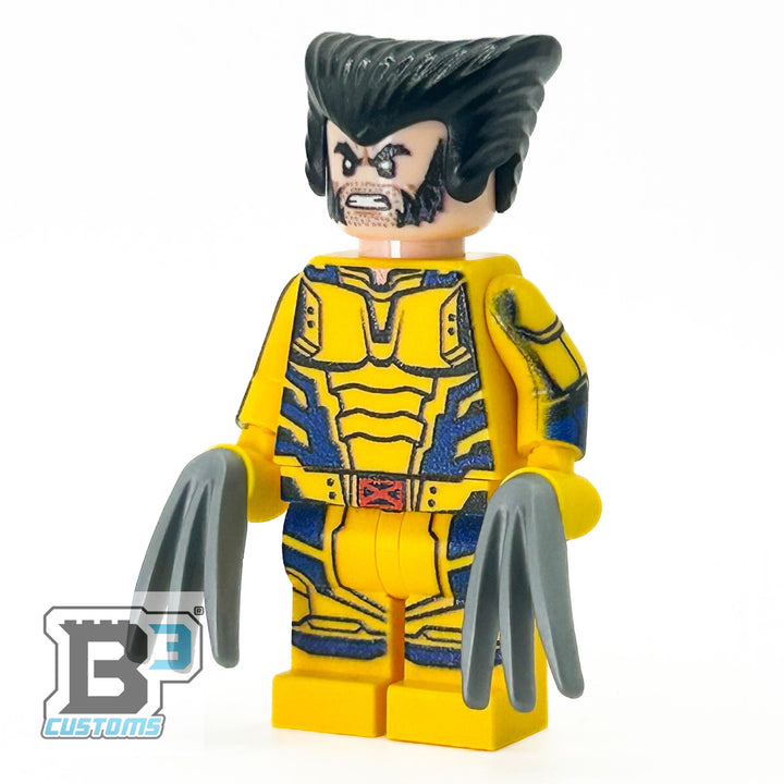 Custom Wolverine Minifig made using LEGO parts - B3 Customs
