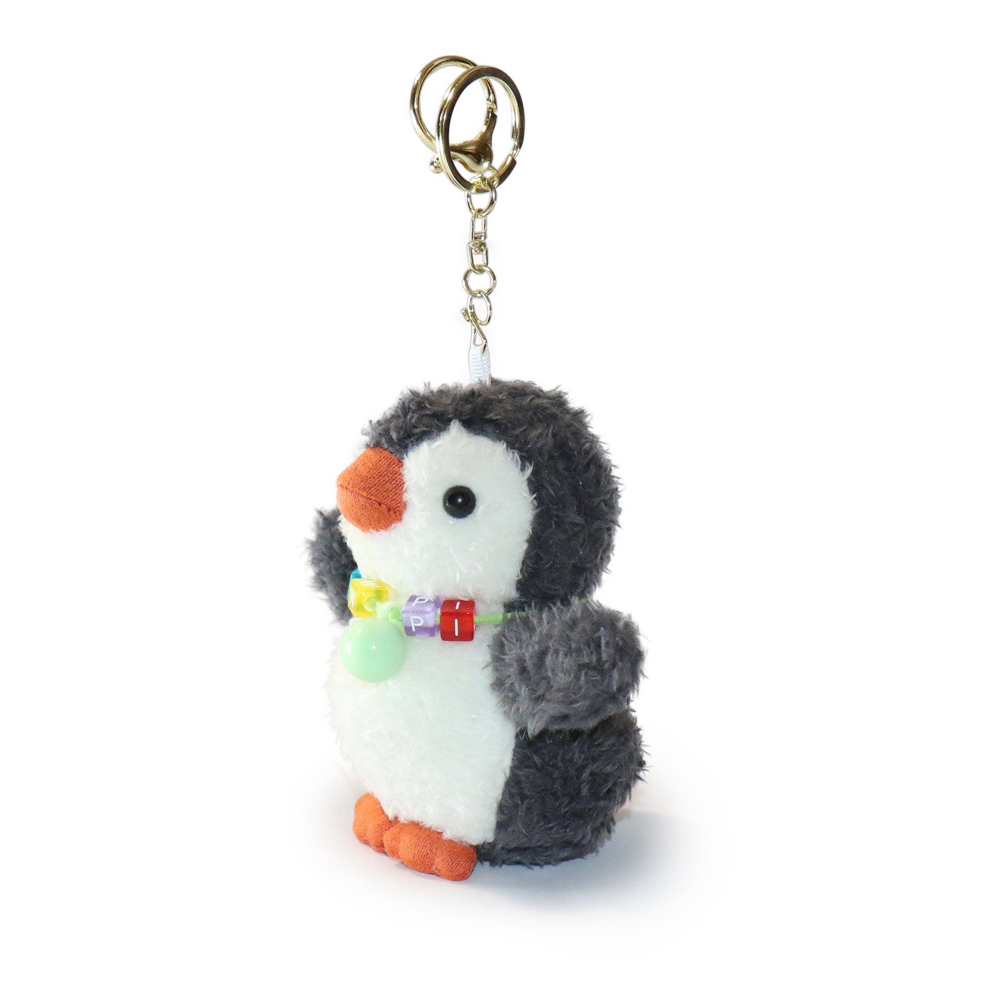 Fritter Penguin white Black Bow and Heart Charm 4-inch  16