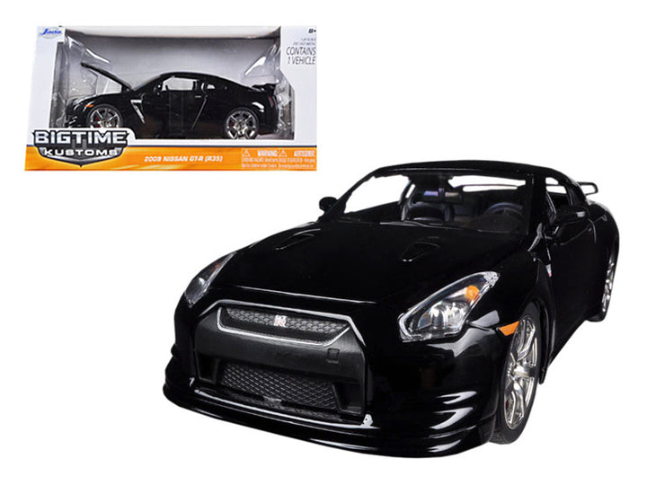 2009 Nissan GT-R R35 Black 1/24 Diecast Car Model by Jada-0