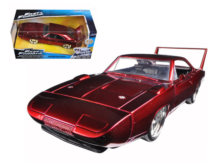 1969 Dodge Charger Daytona Red "Fast & Furious 7" (2015) Movie 1/24 Diecast Model Car by Jada-0