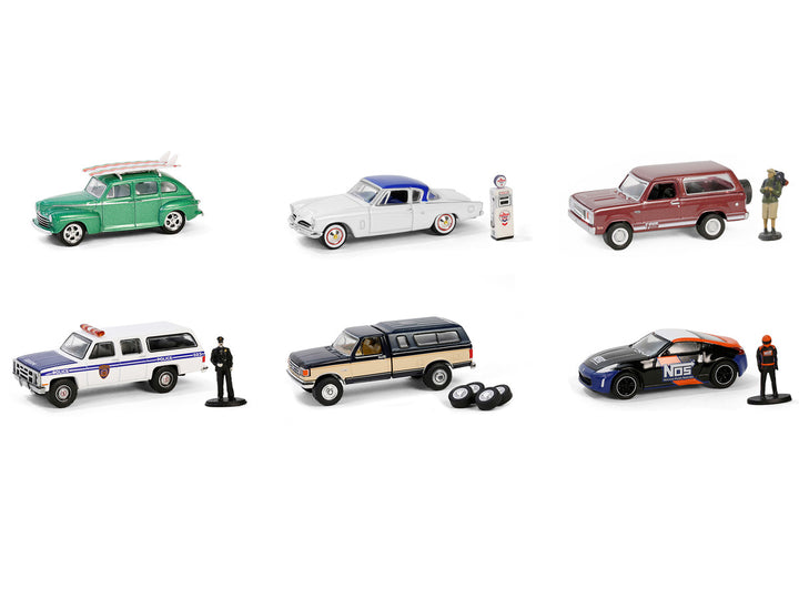"The Hobby Shop" Set of 6 pieces Series 16 1/64 Diecast Model Cars by Greenlight-0