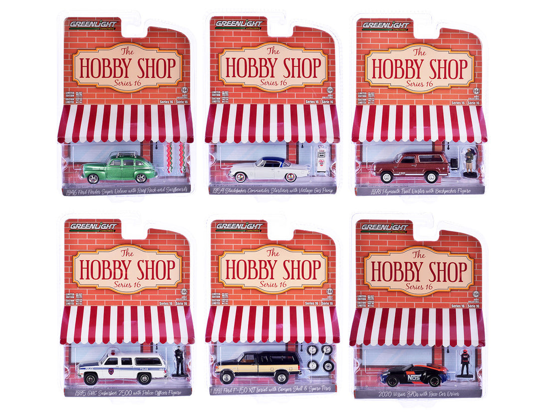 "The Hobby Shop" Set of 6 pieces Series 16 1/64 Diecast Model Cars by Greenlight-2