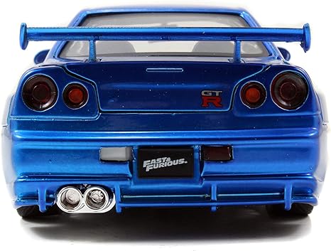 Nissan Skyline GT-R R34 Brian's 2002 Jada 1:24 – Fast &amp; Furious | 97173 Rear View