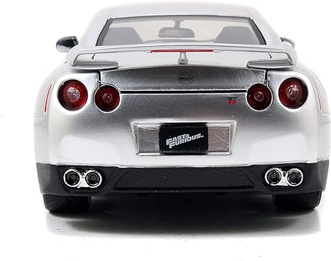 Nissan Gt-R (R35)(Silver) Brian's Jada 1:24 – Fast &amp; Furious | 97212 Rear View