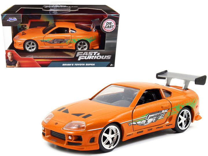 Brian's Toyota Supra Orange "Fast & Furious" Movie 1/32 Diecast Model Car by Jada-0