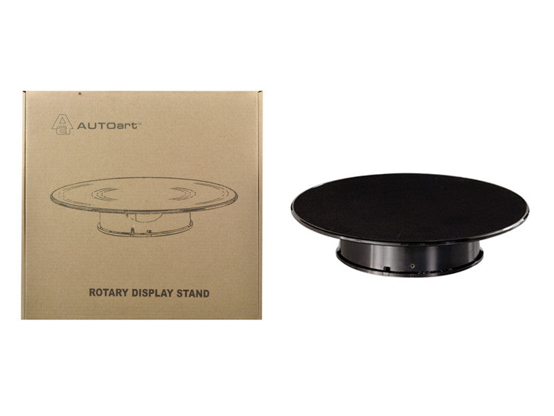 Rotary Display Turntable Stand Medium 10 Inches with Black Top for 1/64 1/43 1/32 1/24 1/18 Scale Models by Autoart-0