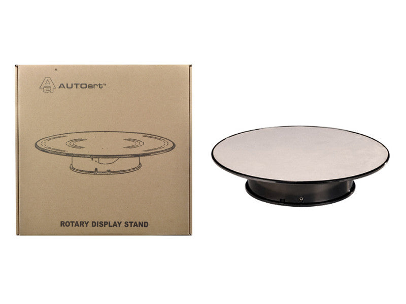 Rotary Display Turntable Stand Medium 10 Inches with Silver Top for 1/64 1/43 1/32 1/24 1/18 Scale Models by Autoart-0