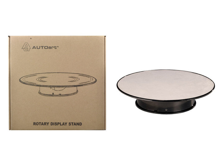 Rotary Display Turntable Stand Medium 10 Inches with Silver Top for 1/64 1/43 1/32 1/24 1/18 Scale Models by Autoart-0
