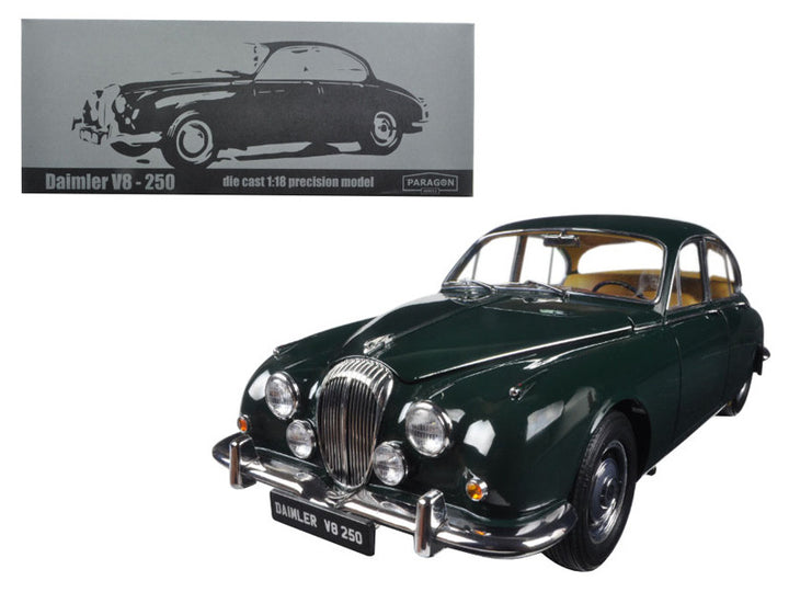 1967 Daimler V8-250 British Racing Green Left Hand Drive 1/18 Diecast Model Car by Paragon-0