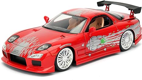 Mazda RX-7 Dom’s 1993 Jada 1:24 – Fast &amp; Furious | 98338 Front and Side View