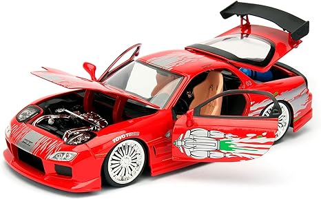 Mazda RX-7 Dom’s 1993 Jada 1:24 – Fast &amp; Furious | 98338 Open Engine View