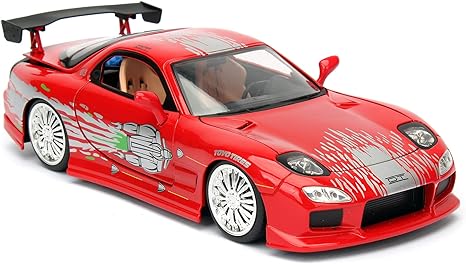 Mazda RX-7 Dom’s 1993 Jada 1:24 – Fast &amp; Furious | 98338 Passenger Side and Front View
