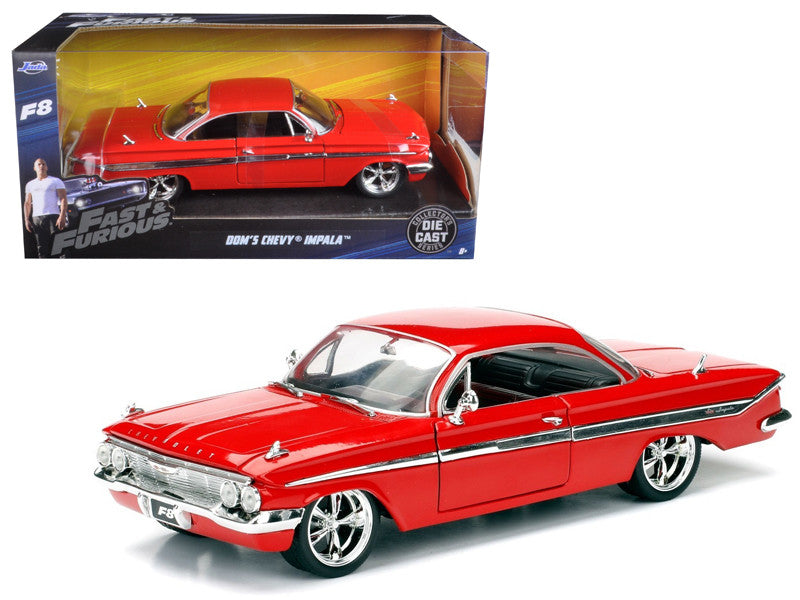 Dom's Chevrolet Impala Red "Fast & Furious F8: The Fate of the Furious" (2017) Movie 1/24 Diecast Model Car by Jada-0