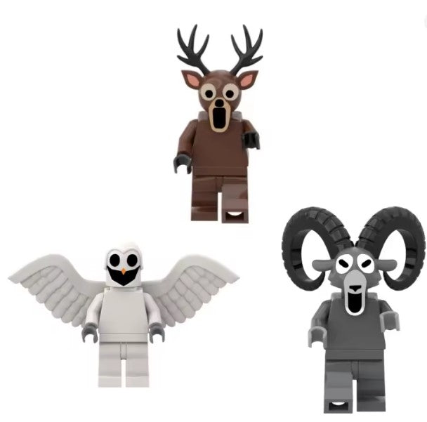 99 Nights in the Forest Custom Minifigure Set (3-Pack) – Deer, Owl & Goat Spirits for Lego