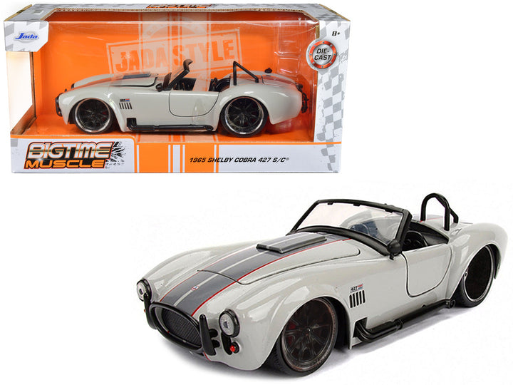 1965 Shelby Cobra 427 S/C Grey 1/24 Diecast Model Car by Jada-0