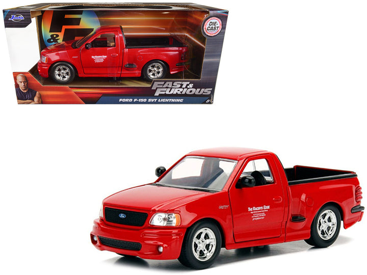 Brian's Ford F-150 SVT Lightning Pickup Truck Red "Fast & Furious" Movie 1/24 Diecast Model Car by Jada-0