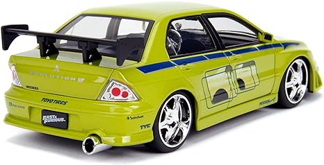 Mitsubishi Lancer Evo VIII Jada 1:24 Brian’s 2002 – Fast &amp; Furious | 99788 Passenger Side and Rear View