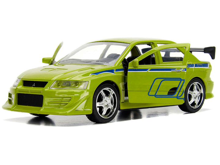 Brian's Mitsubishi Lancer Evolution VII Green "Fast & Furious" Movie 1/32 Diecast Model Car by Jada-1