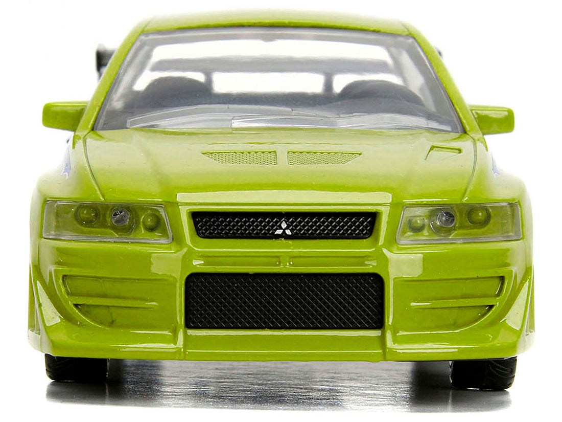 Brian's Mitsubishi Lancer Evolution VII Green "Fast & Furious" Movie 1/32 Diecast Model Car by Jada-3