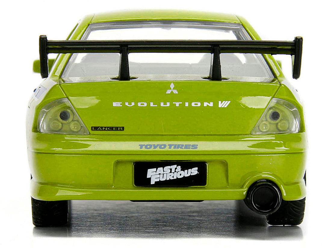 Brian's Mitsubishi Lancer Evolution VII Green "Fast & Furious" Movie 1/32 Diecast Model Car by Jada-4