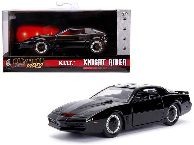 1982 Pontiac Firebird Trans Am Black K.I.T.T. "Knight Rider" (1982) TV Series "Hollywood Rides" Series 1/32 Diecast Model Car by Jada-0