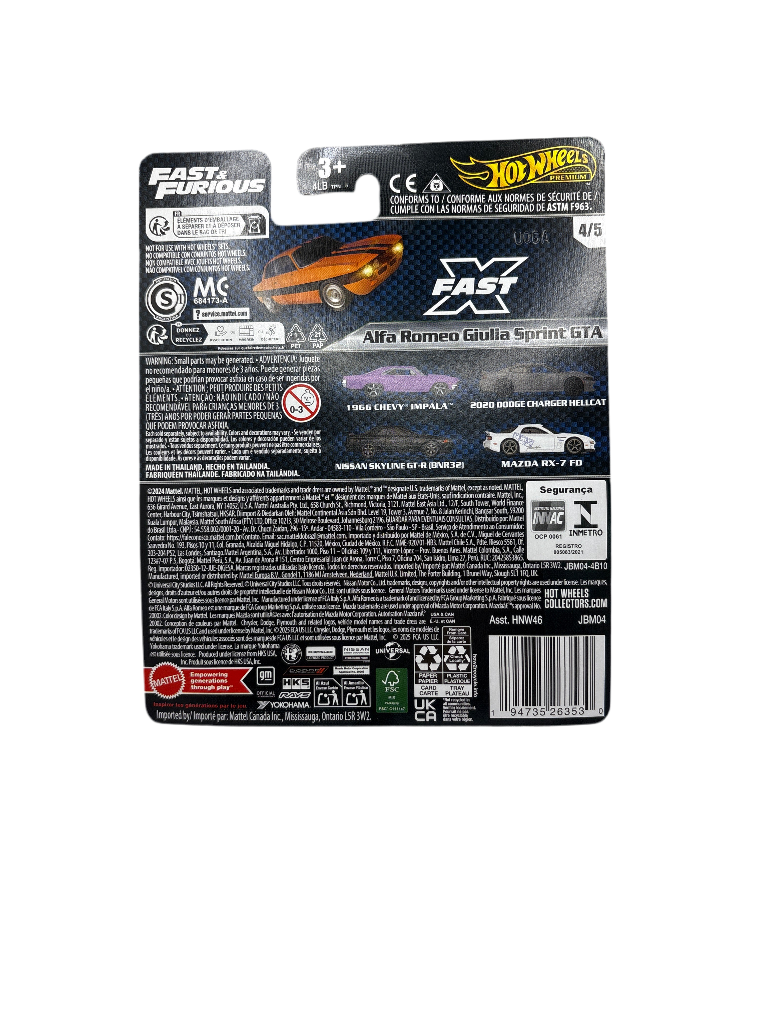 Hot Wheels Alfa Romeo Giulia Sprint GTA Diecast Orange 2