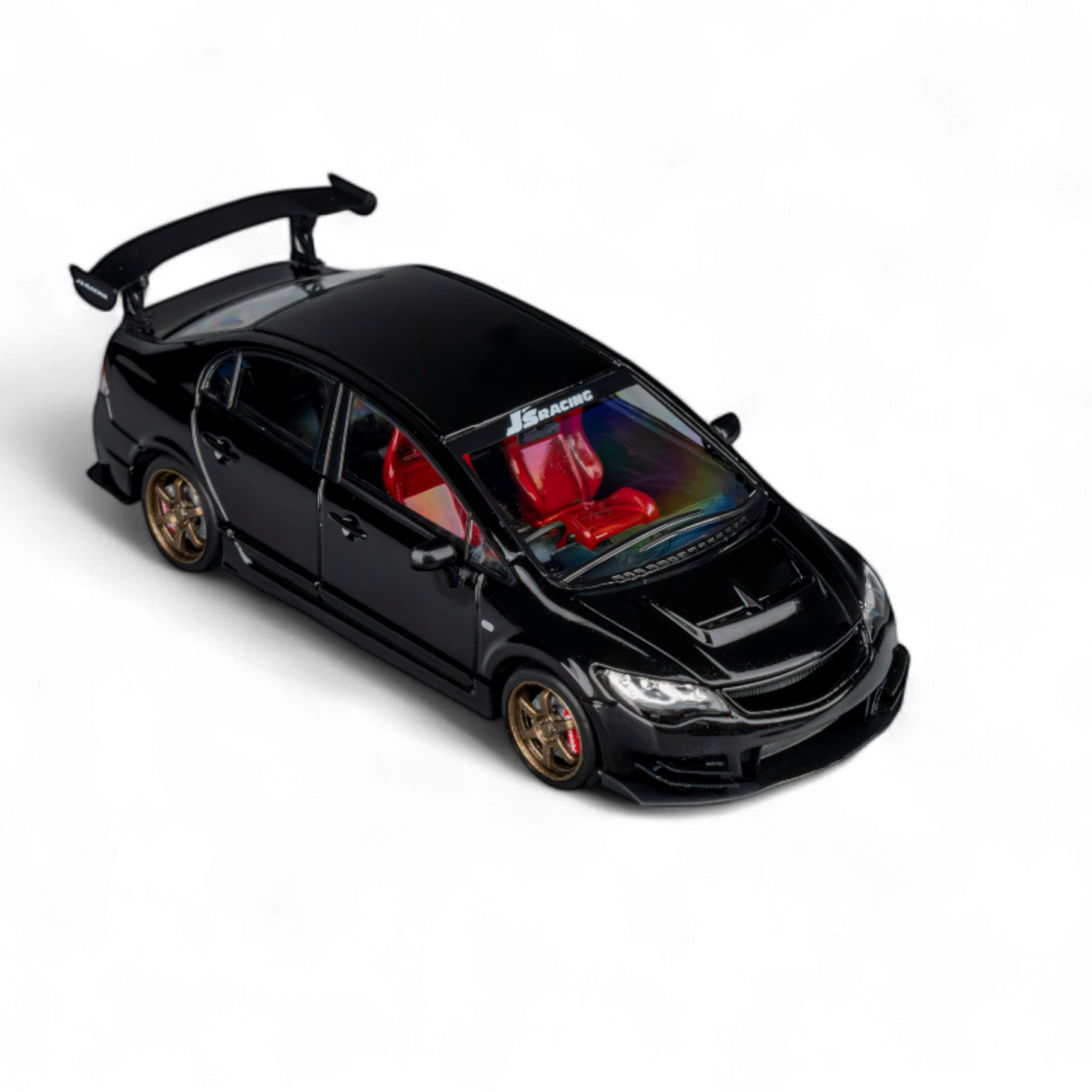FD2 J'S Racing Metallic Black 1:64 by Microturbo 9