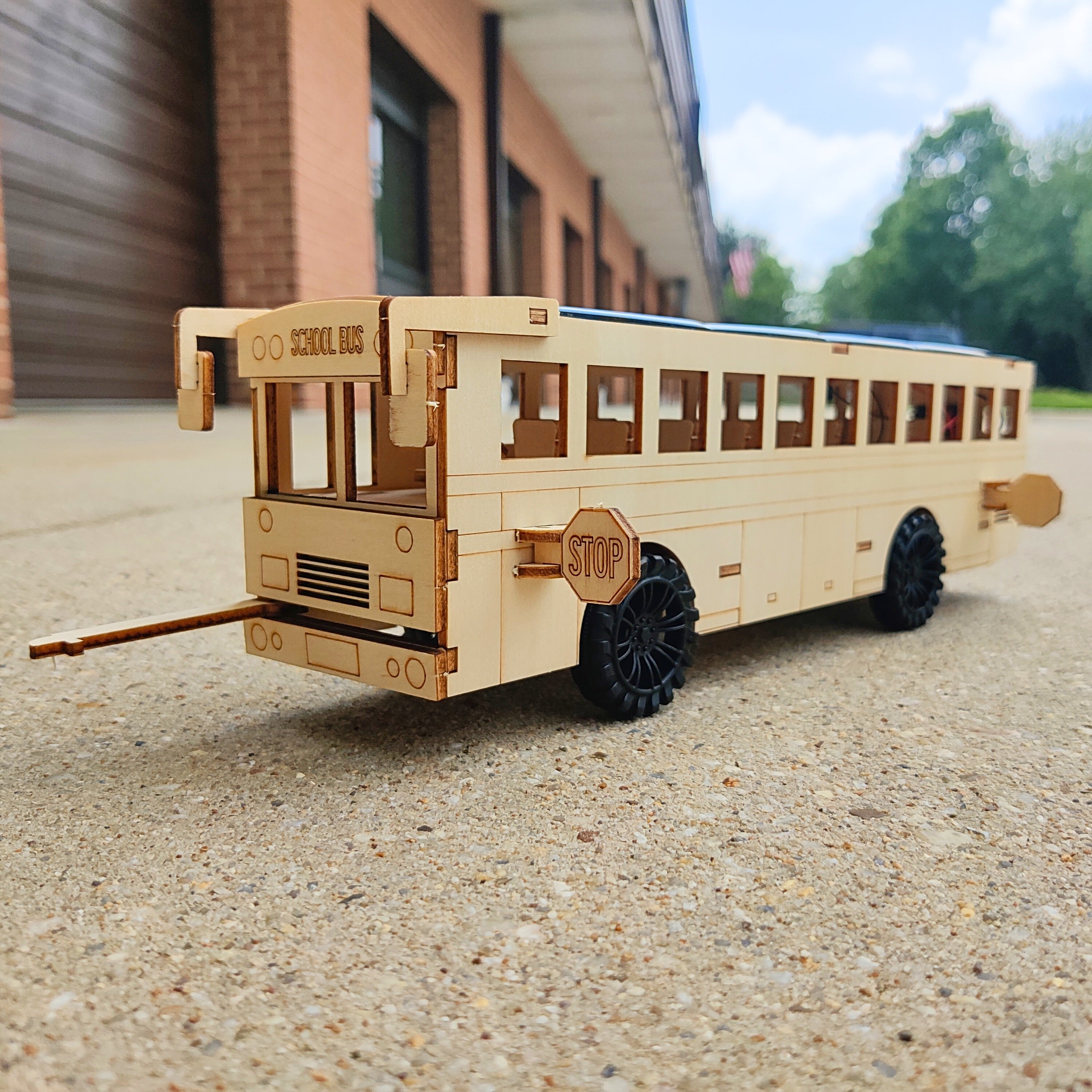 Dual Power School Bus STEM Kit – Build, Paint & Personalize | Battery + Solar Powered 5